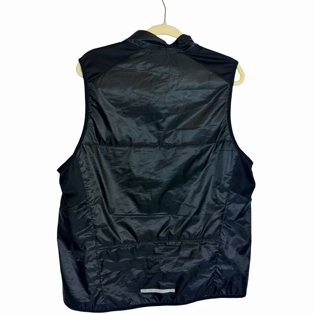 Nike Mens XL Black Aeroloft Polyfill Full-Zip Running Puffer Vest Full Zip